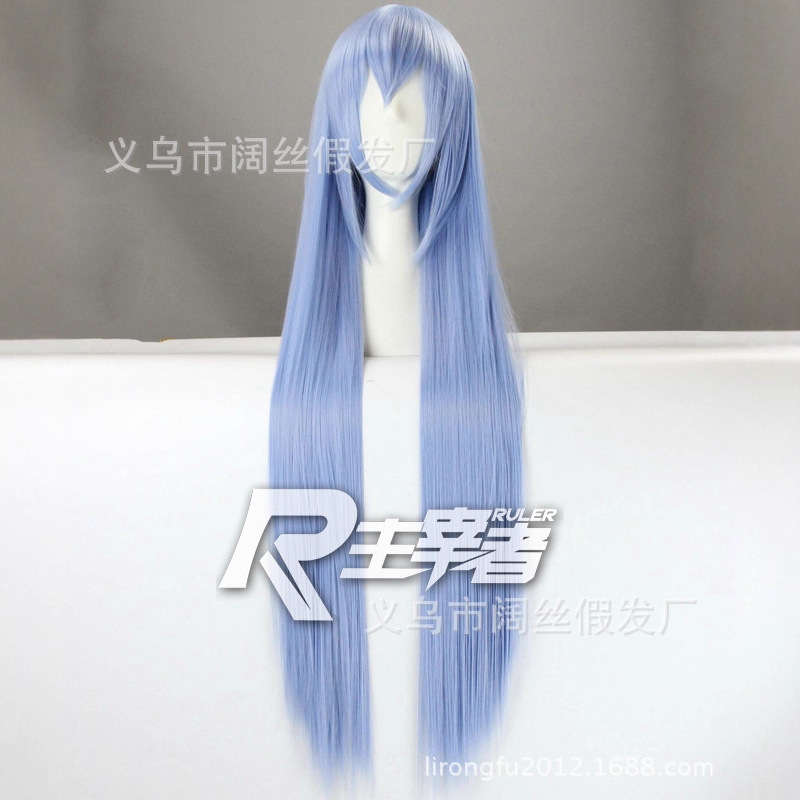 Wide Silk Chop-Crimson Eyes! Esdeath ethes ice blue cosplay wig 350A