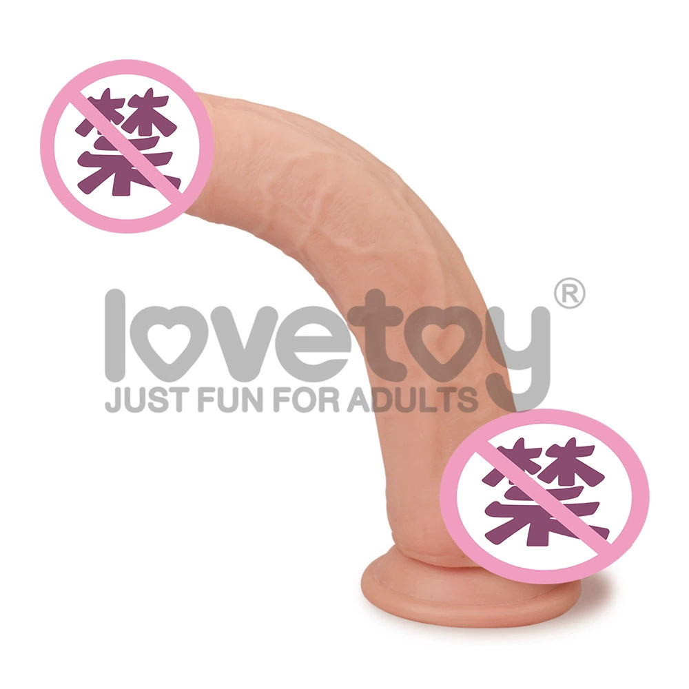 Любойтовся Genuine double-layer TPE simulated slippery penis adult sex toy female masturbation device LV317004