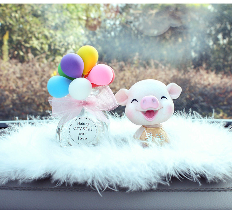 Color Confession Balloon Car Ornaments Cute Cartoon Creative Aroma Bottle Dashboard Balloon Car Decoration Batch
