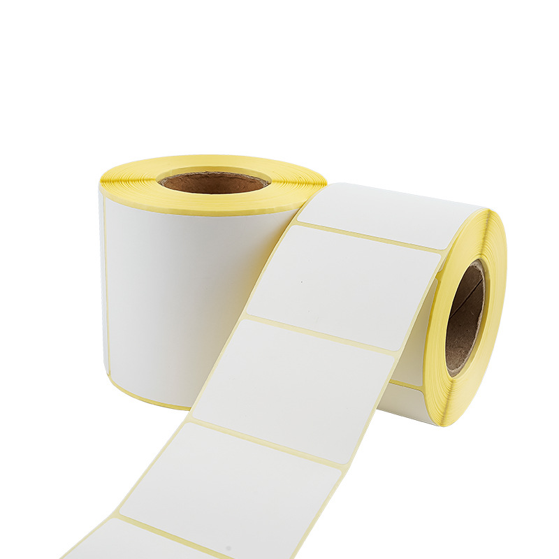 Papel de etiqueta autoadhesivo de base amarillo 58 * 4075 * 120 papel de impresión de papel de etiqueta de base amarillo