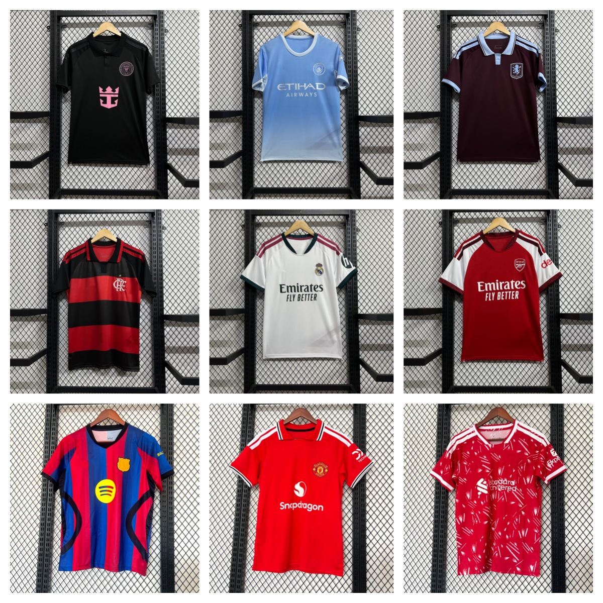 Camisetas de aficionado del Barcelona, Real Madrid, Tottenham, Inter de Milán, Manchester City, Miami, Arsenal y Liverpool para la temporada 2627, uniformes de fútbol.