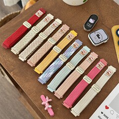 细编织小狗磁吸扣表带适用于小米9pro手环S10苹果华为fit4表带GT5