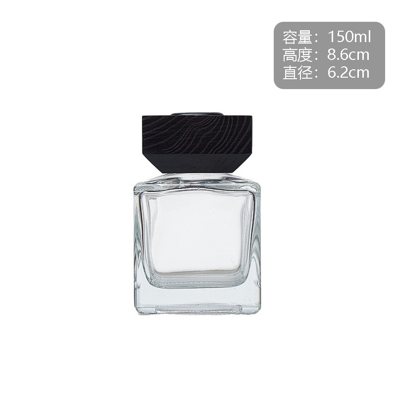 Botella de fragancia cuadrada de color 50ml 100ml botella de fragancia hotel adorno botella de fragancia de alta calidad de caña flor seca botella