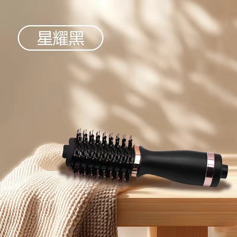 跨境电吹风蓬松头发卷发梳波浪卷大卷热风梳二合一恒温蓬松吹风梳|undefined
