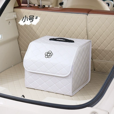 creative multi-functional storage box, Car storage bag/box - small-folding-storage-box-with-white-white-camellia
