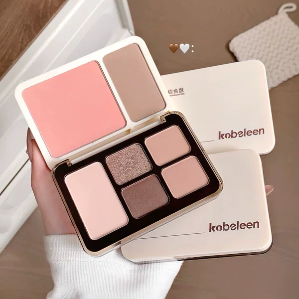 Kobeleen Multifunctional Eyeshadow Palette with Advanced Brightening and Contouring Blush All-In-One Multifunctional Palette