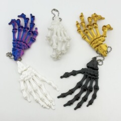 国境を越えたホットセール 3D プリントスカルパームキーホルダー減圧おもちゃハロウィン装飾トリック小道具装飾品