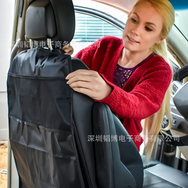Car Rear Seat Anti-Kick Pad Car Rear Seat Protection Pad Car Anti-Dirty Waterproof with Storage Bag