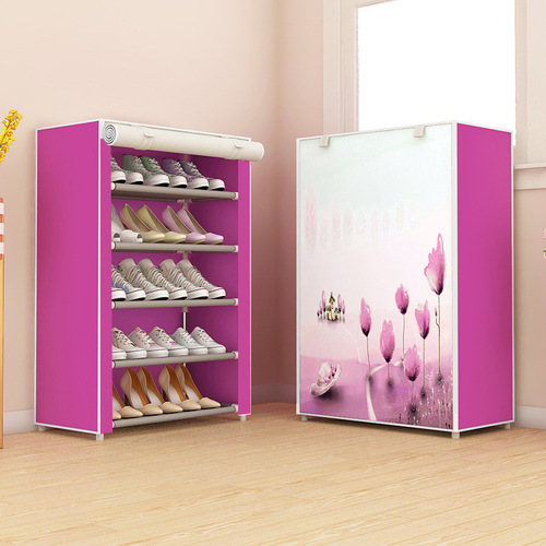 Hale Simple Shoe Cabinet Household Combination Metal Shoe Rack Dormitory Multi-layer Assembled Dustproof Storage Economical Shoe Rack