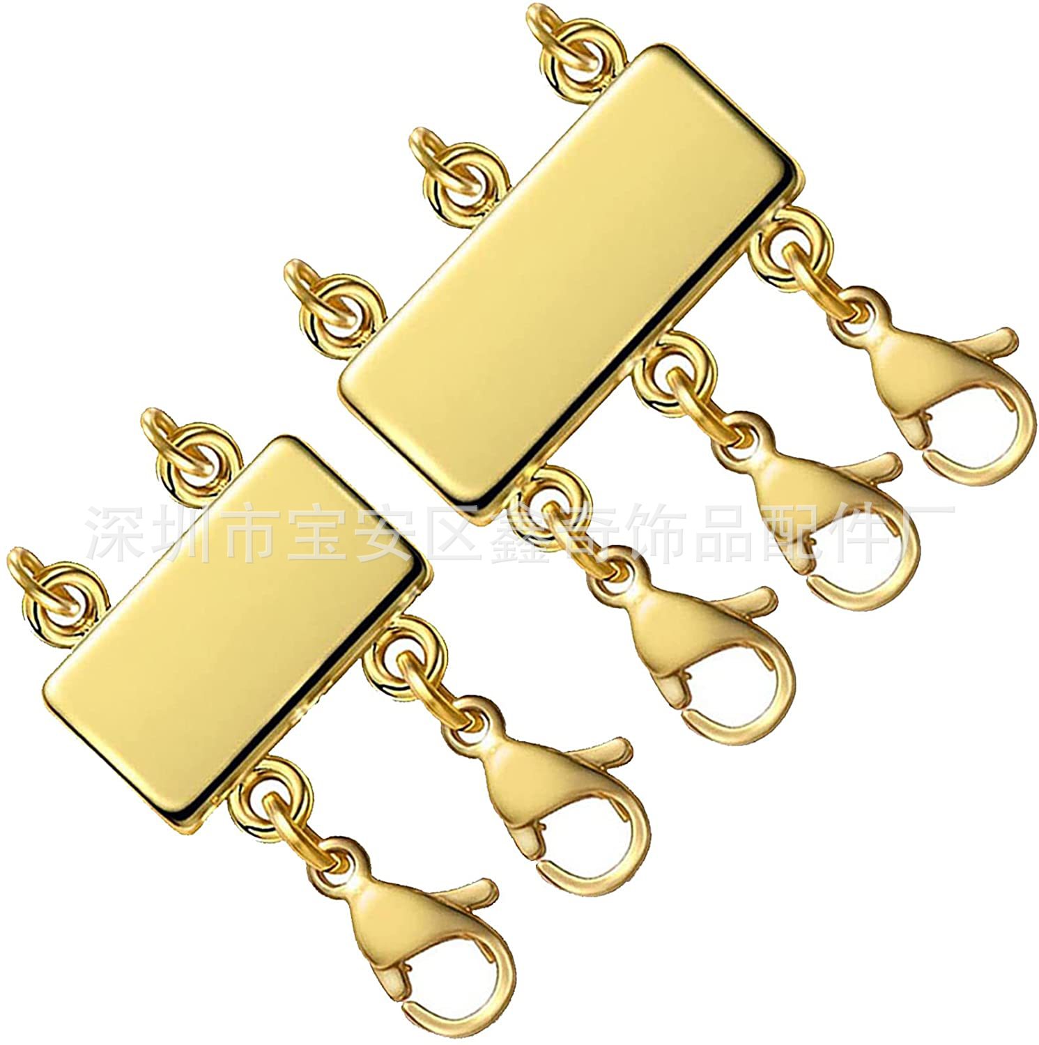 2 filas 3 filas collar hebilla pulsera hebilla oro plata multi-capa joyería hebilla al por mayor image 5