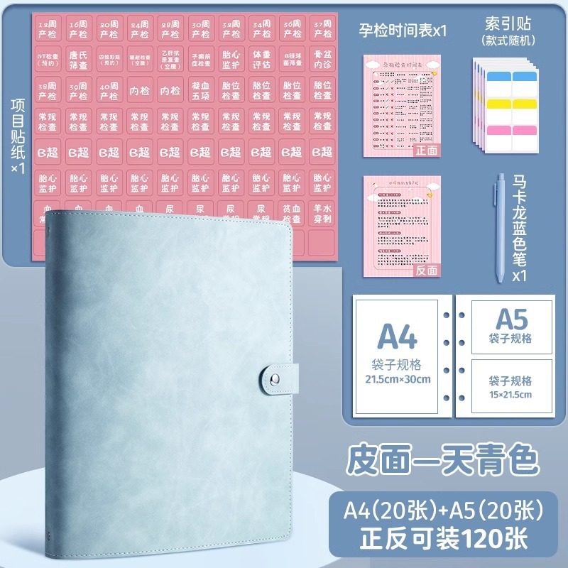 产检孕检收纳册报告单收纳袋孕妈妈b超建档手册本怀孕检查产检包|undefined