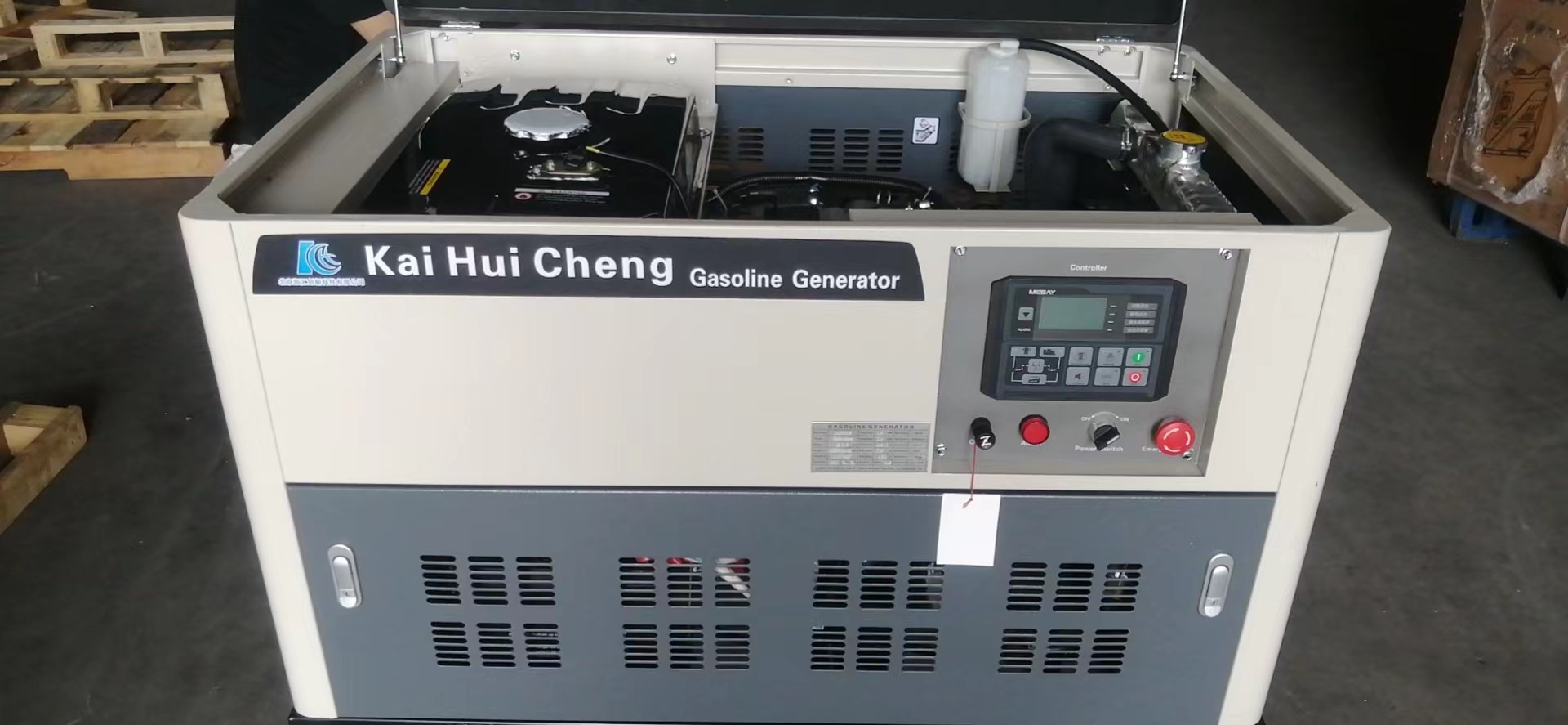 凯汇成品牌10kw三相双缸四冲程汽油静音发电机组KH12500E