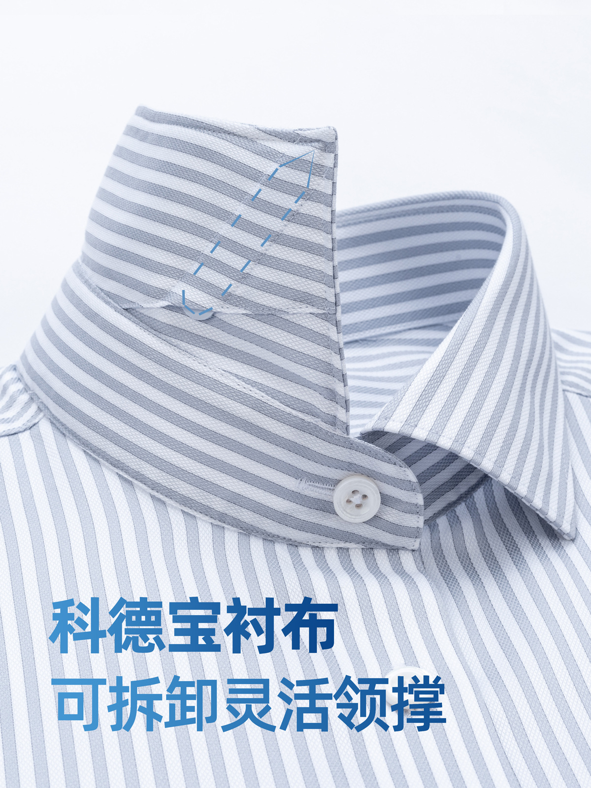 Camisas de hombre a rayas grises y blancas de manga corta verano 200 algodón DP sin quemar camisa de media manga de negocios casual