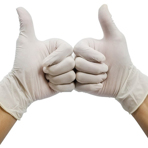 White synthetic nitrile food-grade gloves, 9 inches, powder-free, disposable nitrile gloves