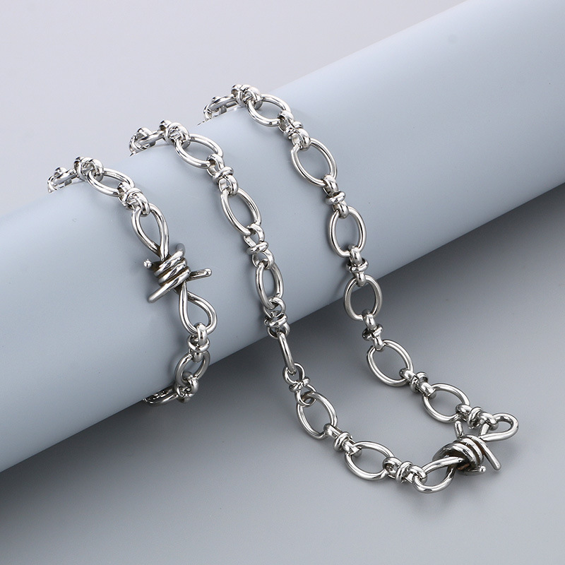 2g Weight Bracelets, Necklace Classification 1 Piece Quantity Daily, Street Occasion 304 Stainless Steel Material Geometric Pattern All Seasons Season Men's Gender Polishing Design Vintage Style, Classic Style Style Vintage Style Classic Style Geometric 304 Stainless Steel Polishing Men's Bracelets Necklace Men Necklace Sets 8