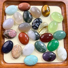 源头工厂批发跨境热卖天然水晶红玛瑙18x25mm椭圆形裸石戒面批发