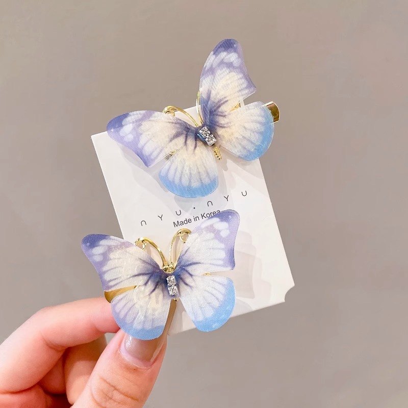 Super hada mariposa horquilla accesorios para el cabello para niños niña bebé lindo tocado horquilla niña flequillo clip lateral tocado