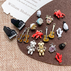 合金オーシャンシリーズペンギンピアノクラゲ DIY 手作りアクセサリーペンダントビーズジュエリーブレスレットアクセサリー