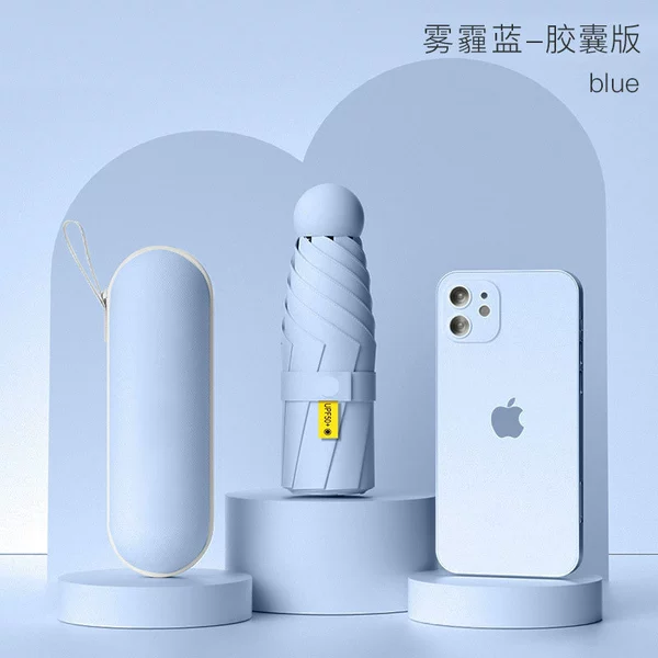 [Main picture model] Sky Blue (6 bones, five fractures/mini small compact) anti -ultraviolet rays