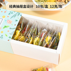 Combination flower tea factory for distribution: Chrysanthemum, Cassia Seed, Night-Cap Tea, Silver Needle, Goji Berry, Burdock Root, Osmanthus Tea