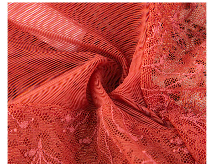 Ensemble soutien-gorge et culotte en dentelle rouge avec armatures_voghion.com