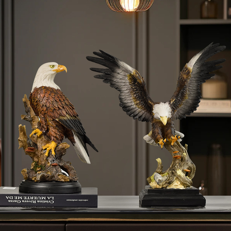 Cross-Border Modern Eagle Resin Crafts Ornaments for Home Living Room Exhibition Hall Office Spreading Wings Eagle Decorative Sculpture Cross-Border Modern Eagle Resin Crafts Ornaments for Home Living Room Exhibition Hall Office Spreading Wings Eagle Decorative Sculpture