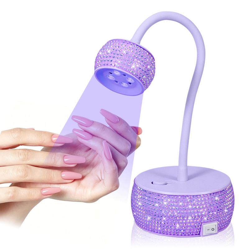 Diamond-Encrusted 12W Smart Sensor Nail Phototherapy Lamp, Quick-Drying, Non-Blackening, Nail Sticker Application, Desktop Nail Lamp for Nail Salons Diamond-Encrusted 12W Smart Sensor Nail Phototherapy Lamp, Quick-Drying, Non-Blackening, Nail Sticker Application, Desktop Nail Lamp for Nail Salons