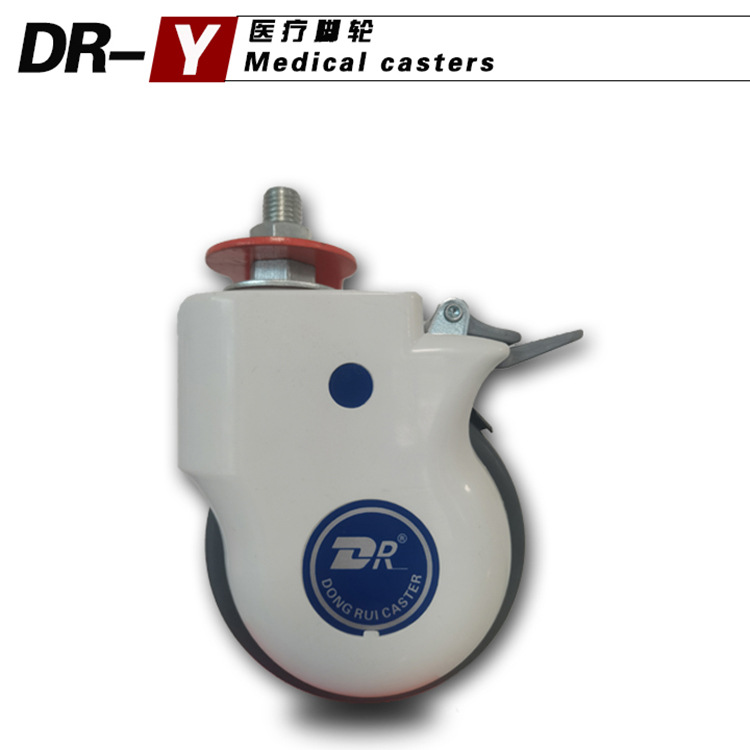 东瑞脚轮 高档加厚医疗脚轮万向轮丝杆带刹车轮行动灵活 厂家供应