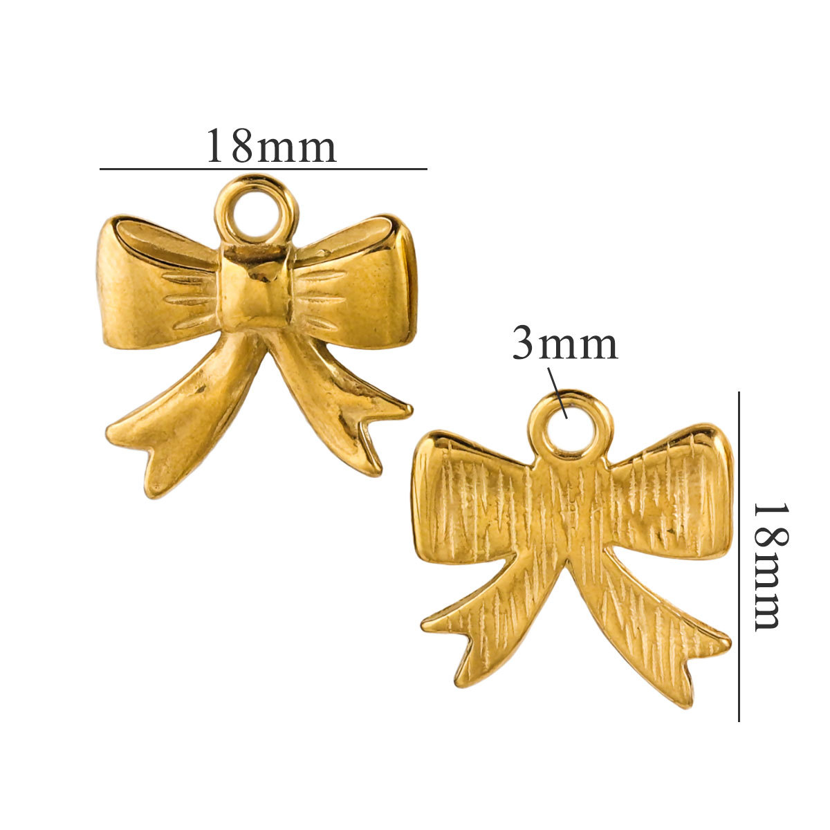 Colgante de lazo de acero inoxidable, accesorios de joyería de bricolaje, pendientes, collares, accesorios de joyería, colgantes decorativos al por mayor