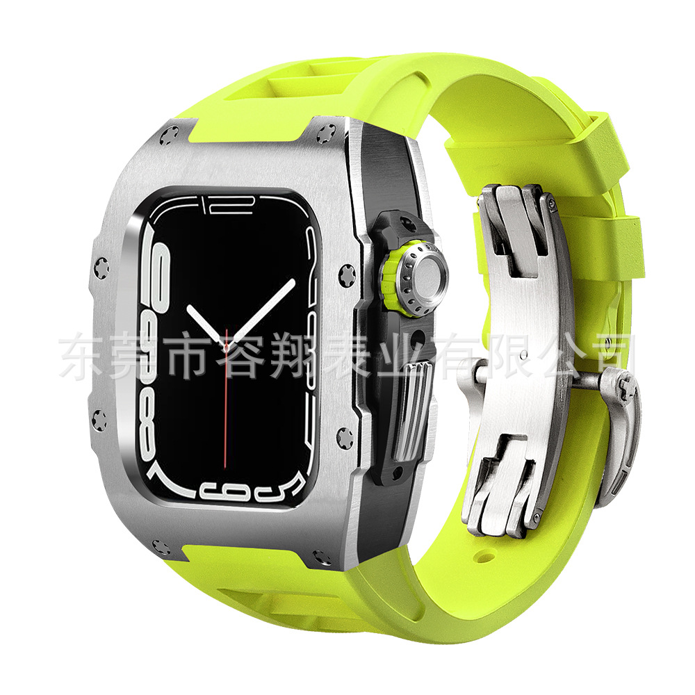Adecuado para Apple applewatch 8/7/6/5 modificado reloj Correa protectora Shell iwatch caja de reloj de acero inoxidable