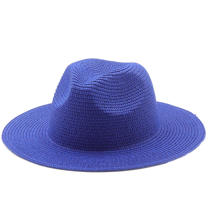 Korean Style Solid Color Woven Big Brim Straw Hat display picture 18