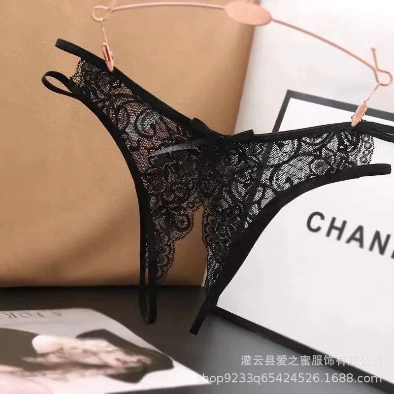 Новый стиль эротические кружевные трусики женские эротический открытый промежность Сексуальные кружевные трусики перспективы с низкой талией полые стринги
