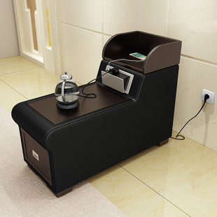 Multifunctional living room leather sofa side table charging with storage drawer armrest small coffee table corner table side cabinet phone table