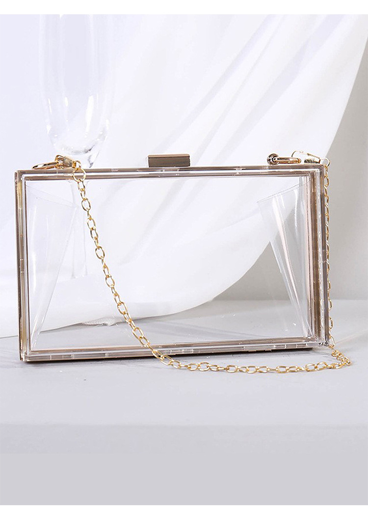 Transparent Arylic Transparent Square Evening Bags display picture 2