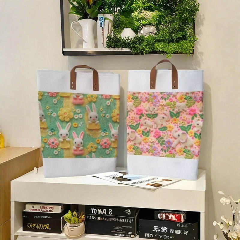 Ins nueva bolsa de almacenamiento portátil de dibujos animados 3d tela plegable canasta de ropa sucia engrosada gran cubo de almacenamiento de juguetes