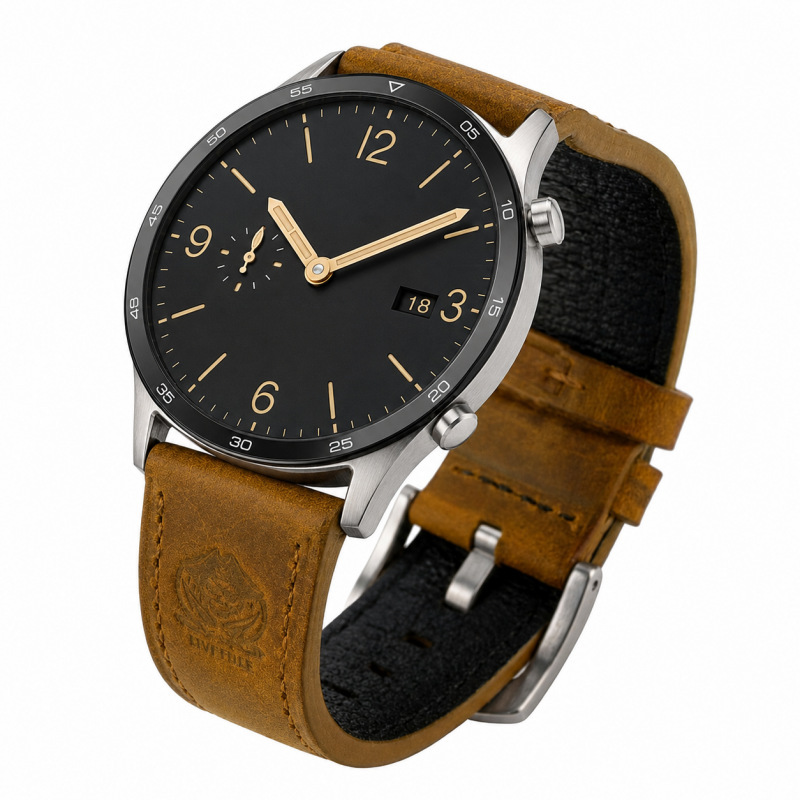 Motorcycle Retro Pirate-Style Watch with First-Layer Crazy Horse Leather Strap, Compatible with Huawei Gt Series, Samsung, and Garmin Watches Motorcycle Retro Pirate-Style Watch with First-Layer Crazy Horse Leather Strap, Compatible with Huawei Gt Series, Samsung, and Garmin Watches