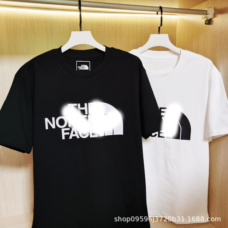 North Face Short-Sleeved T-Shirt for Men and Women, New Summer Style Loose Breathable Round Neck Couple Trendy Brand T-Shirt Half-Sleeved Shirt