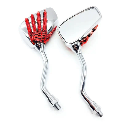 Motorcycle rearview mirror modification personality ghost hand - red