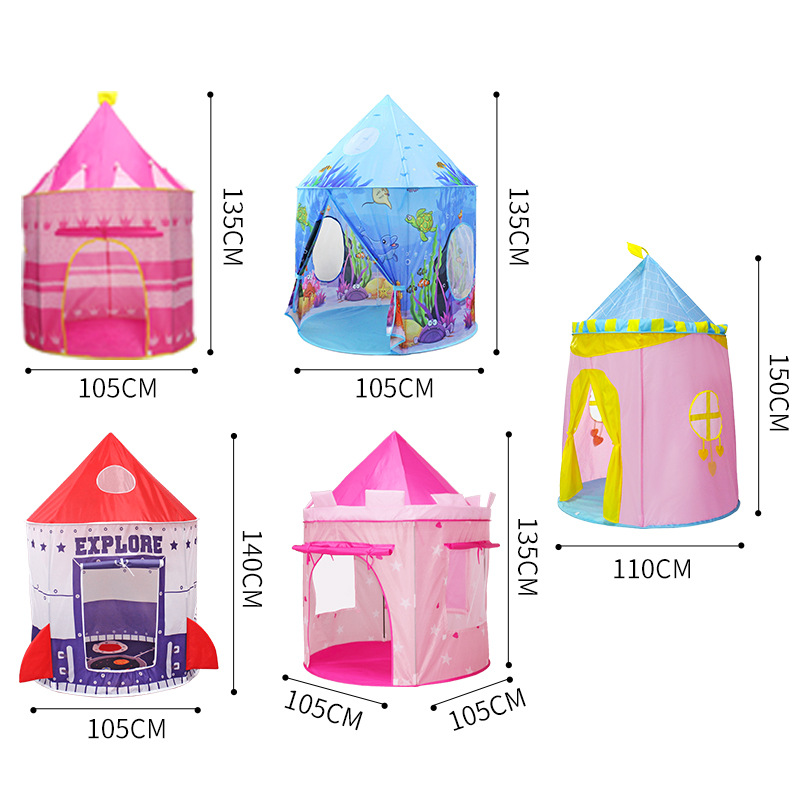 Fábrica directa para tiendas de campaña para niños indoor y exterior juegos plegables portátiles mochila familia interactiva padre-hijo casa de juguetes