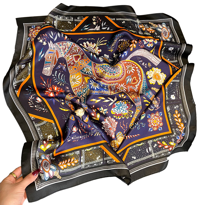 Ethnic retro silk scarf