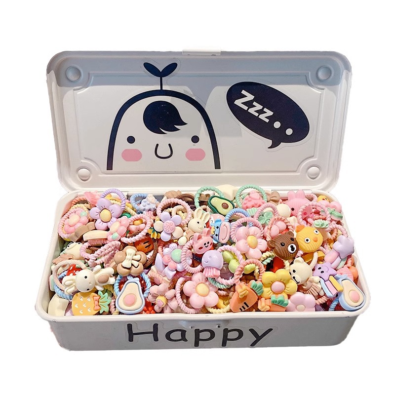 La cuerda del lazo del pelo del bebé la banda del pelo del pulgar de los niños tocado cuerda del pelo del bebé la niña no duele los accesorios del pelo de las muchachas de la banda de goma del pelo