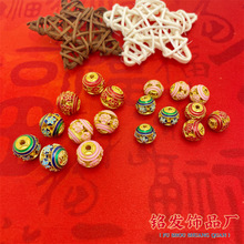 新款强保色景泰蓝镂空桶珠珐琅掐丝隔珠 diy手工手串手链散珠配饰