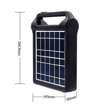应急一体照明太阳能手电筒038户外可更换锂电池手机便携充电系统