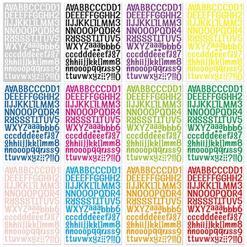 Letter stickers cross-border colorful English letter number combination DIY stickers water cup computer decoration waterproof stickers