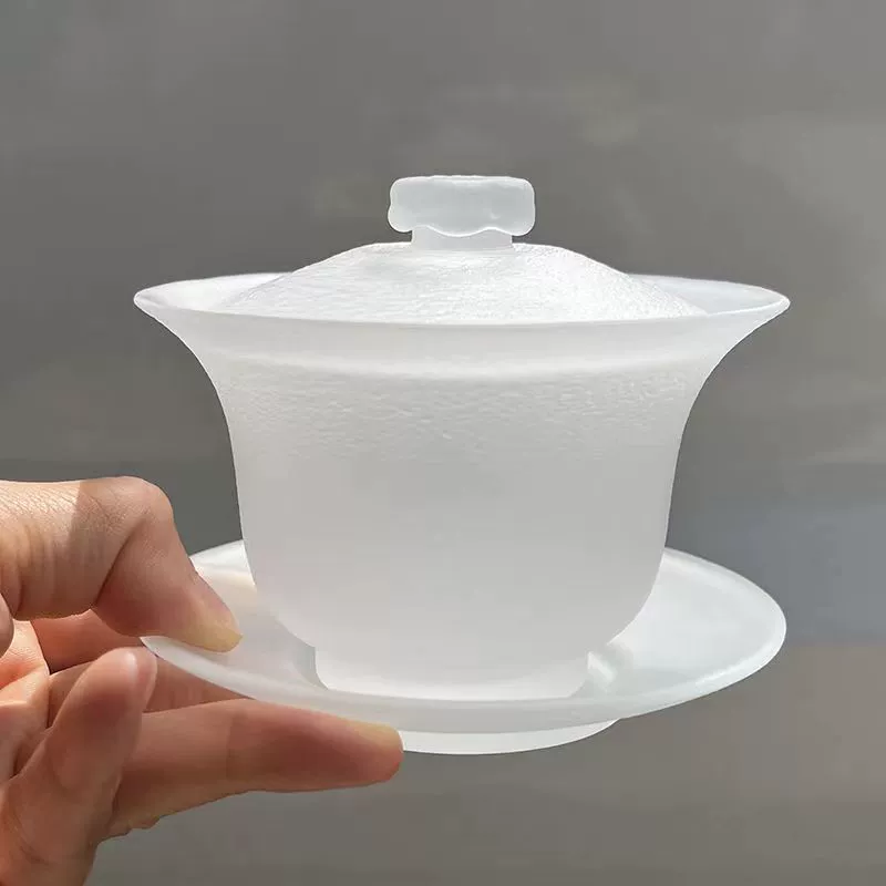 Japanese with a forged pattern glass set, tea cup