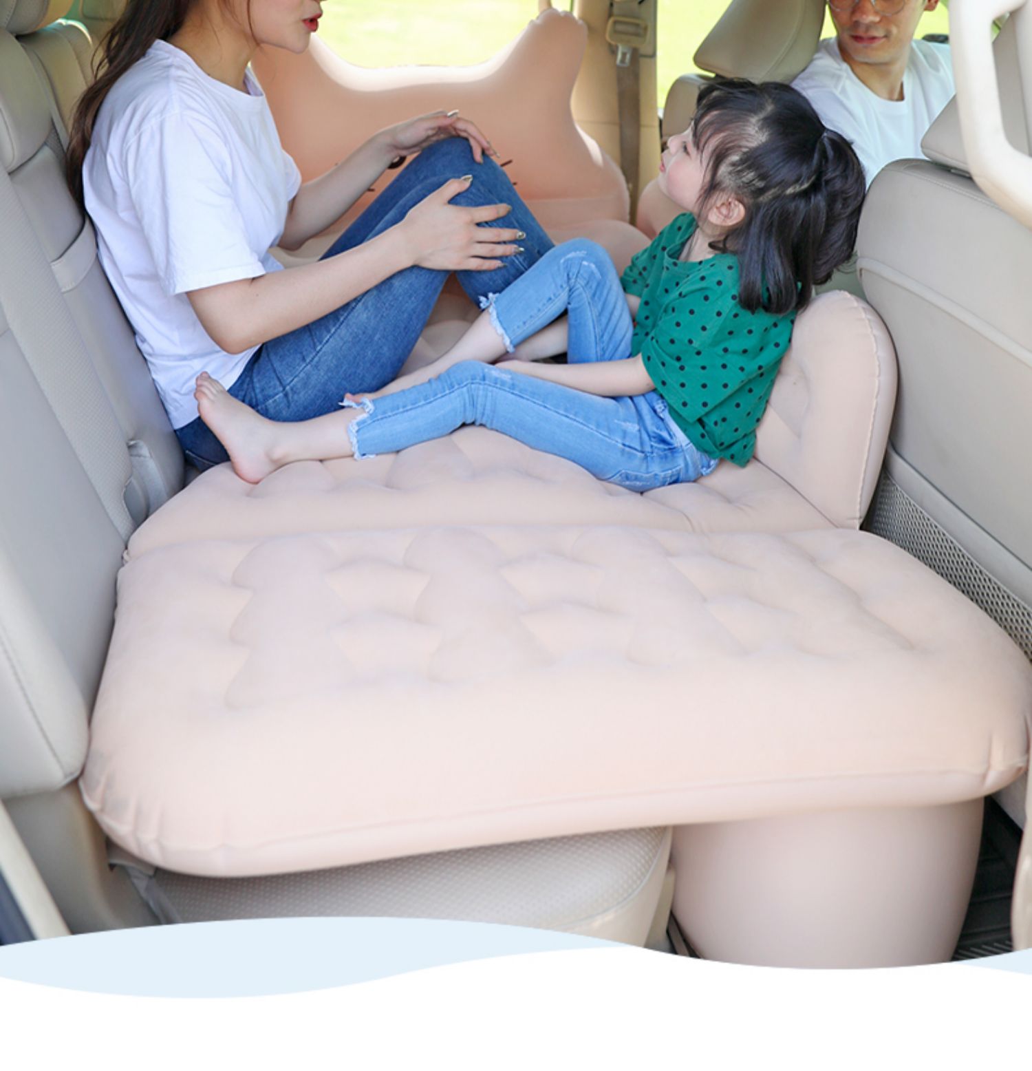 Car inflatable bed, car air mattress, car back seat sleeping pad, car mattress for children sleeping, in-car travel mattress