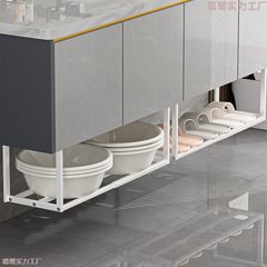 洗面器伸縮可能収納棚洗面器浴室キャビネット下洗面器トイレ穴なし洗面台式鉄芸棚