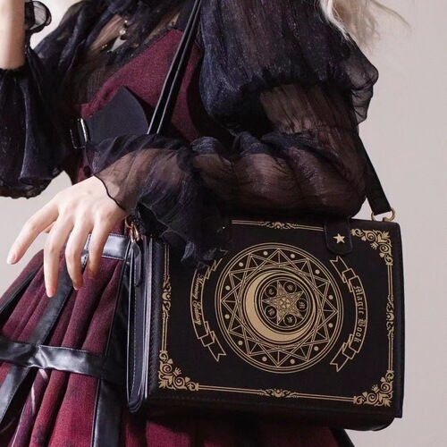  new lolita bag original design Star and Moon Magic Book cross-shoulder flap lady sweet and elegant