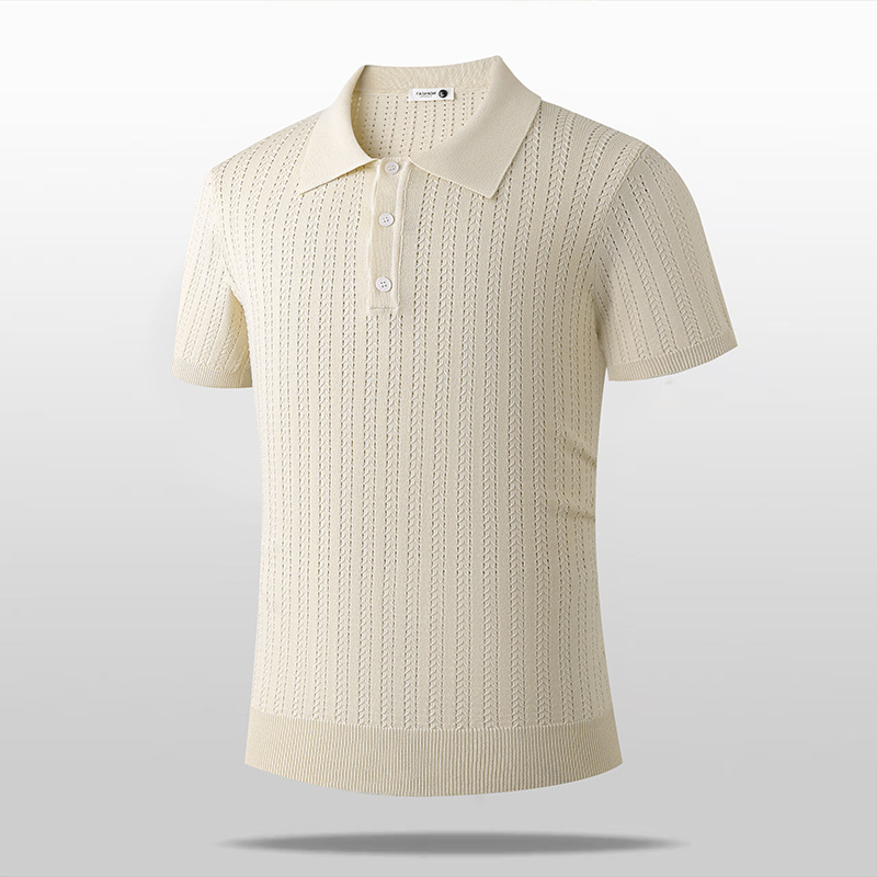 Camisas de polo de manga corta con solapa, camisetas de punto de hombre con solapa, camisetas comerciales de hielo, comercio exterior transfronterizo al por mayor