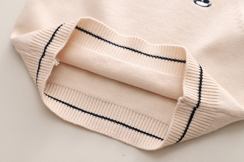 Kinder Strickweste Strickjacke Und Cartoon Shirt Set_voghion.com